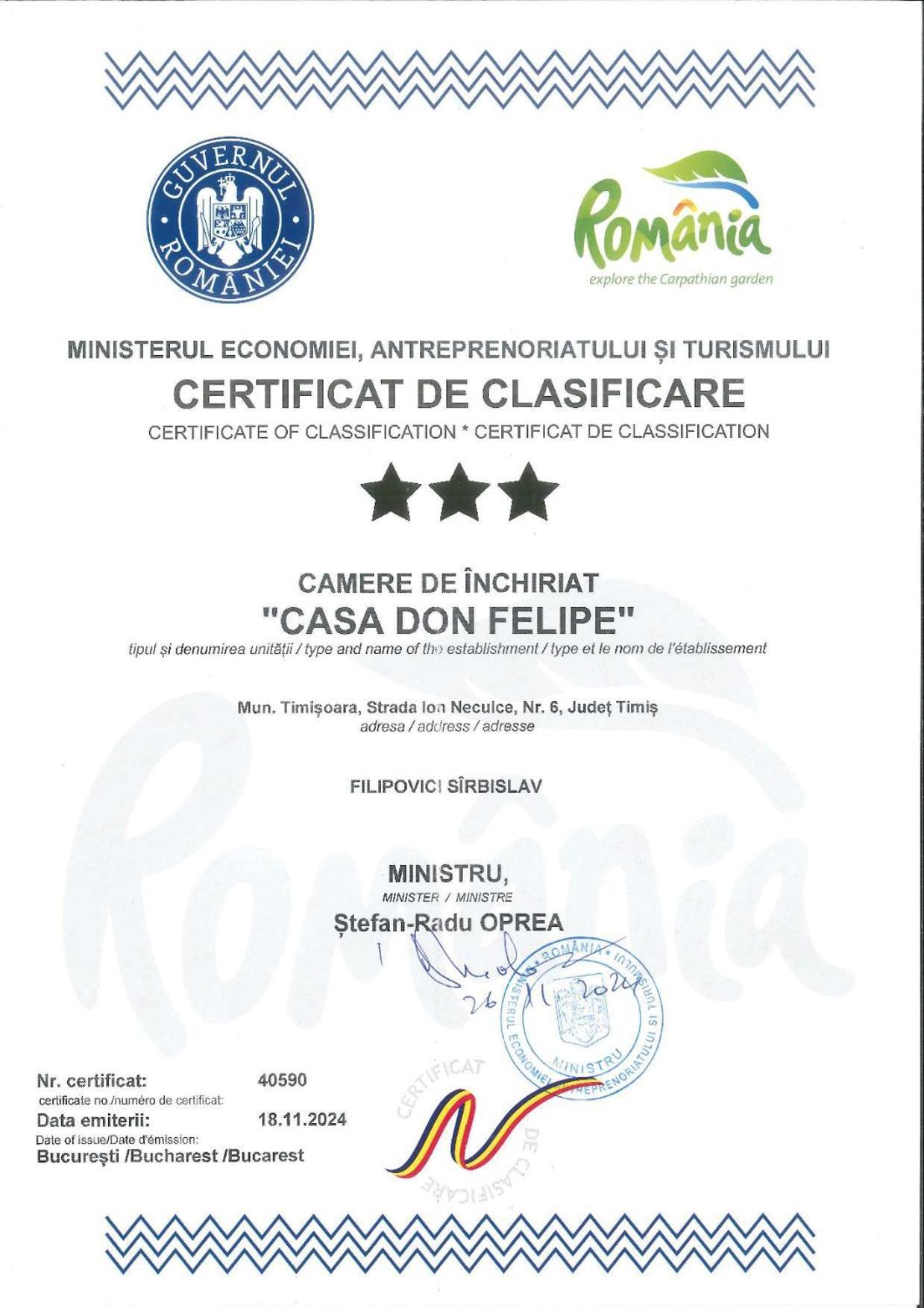 Casa Don Felipe Hotel Timişoara Eksteriør billede